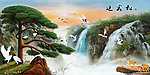油画 迎客松