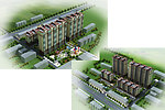 欧式小区住宅四面全模型