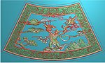 精雕图 八仙之蓝采和 扇形 jdp