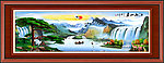 油画 迎客松 巨幅