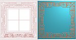 精雕图 精品正方形回纹窗花 jdp