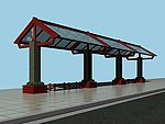3D公交站台
