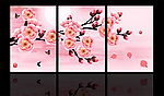 无框画桃花