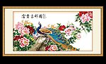 富贵牡丹孔雀图