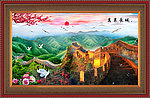 油画 万里长城