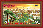 油画 万里长城