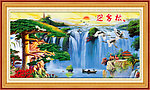 油画 迎客松