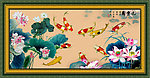 荷花国画