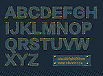 牛仔布字母