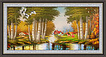 油画 漂亮的山水油画