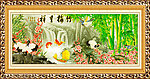 工笔中堂画 竹梅呈祥
