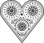 心形花纹图案