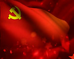 飘动党旗国旗国庆