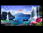巨幅山水画