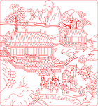 精雕线描图