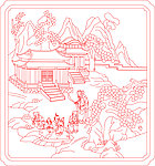 精雕线描图