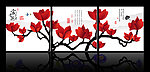 枯树花无框画