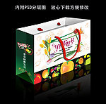 真情好礼水果手提袋展开图