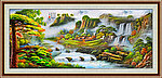 油画 迎客松