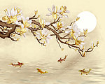 大型壁画写真 玉兰花