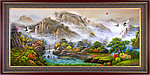 油画 漂亮的山水油画