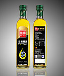 亚麻籽油瓶标 平面图矢量