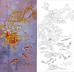 牡丹花 鱼 水
