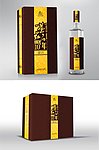 古典白酒礼盒包装展开图
