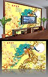 电视背景墙 花开富贵