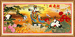 巨幅国画 献寿图