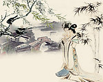 江南烟雨 古代美女