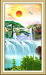 油画 迎客松