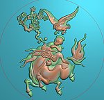 玉雕挂件马上封侯