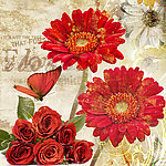 欧美风格装饰画花卉