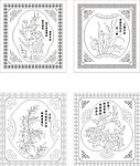 梅兰竹菊 四君子 （注路径未闭合）