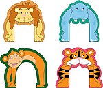 可爱动物龙门设计