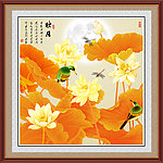 荷花翠鸟