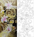 百合花 欧式花 线条