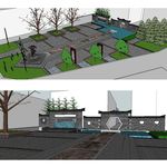 中式公园广场景观建筑
