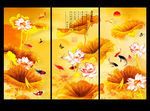 荷花 屏风