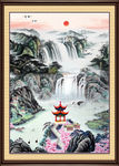 流水生财国画作品