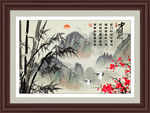 竹子水墨画