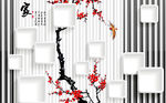 梅花电视背景墙 抽象