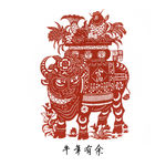 剪纸 窗花 中国风 民