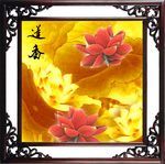 荷花国画