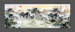 山水国画背景画