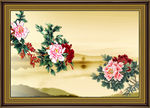 牡丹国画风景