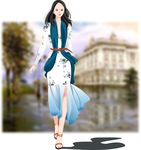 都市 美女插画 街头 小清新