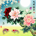 钻石画十字绣花开富贵