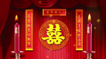 中式婚礼百年好合婚庆LED背景